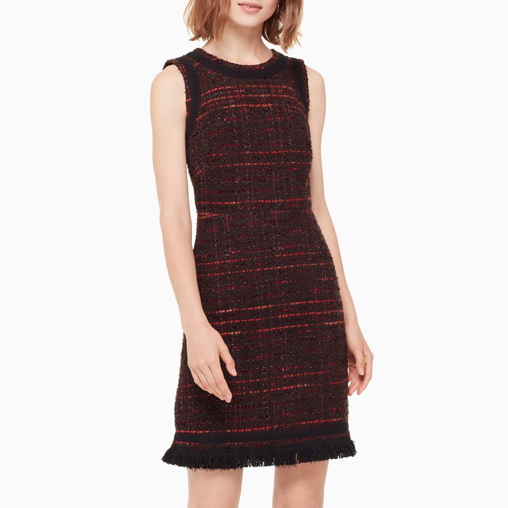 kate spade Multi-Tweed Fringe Dress